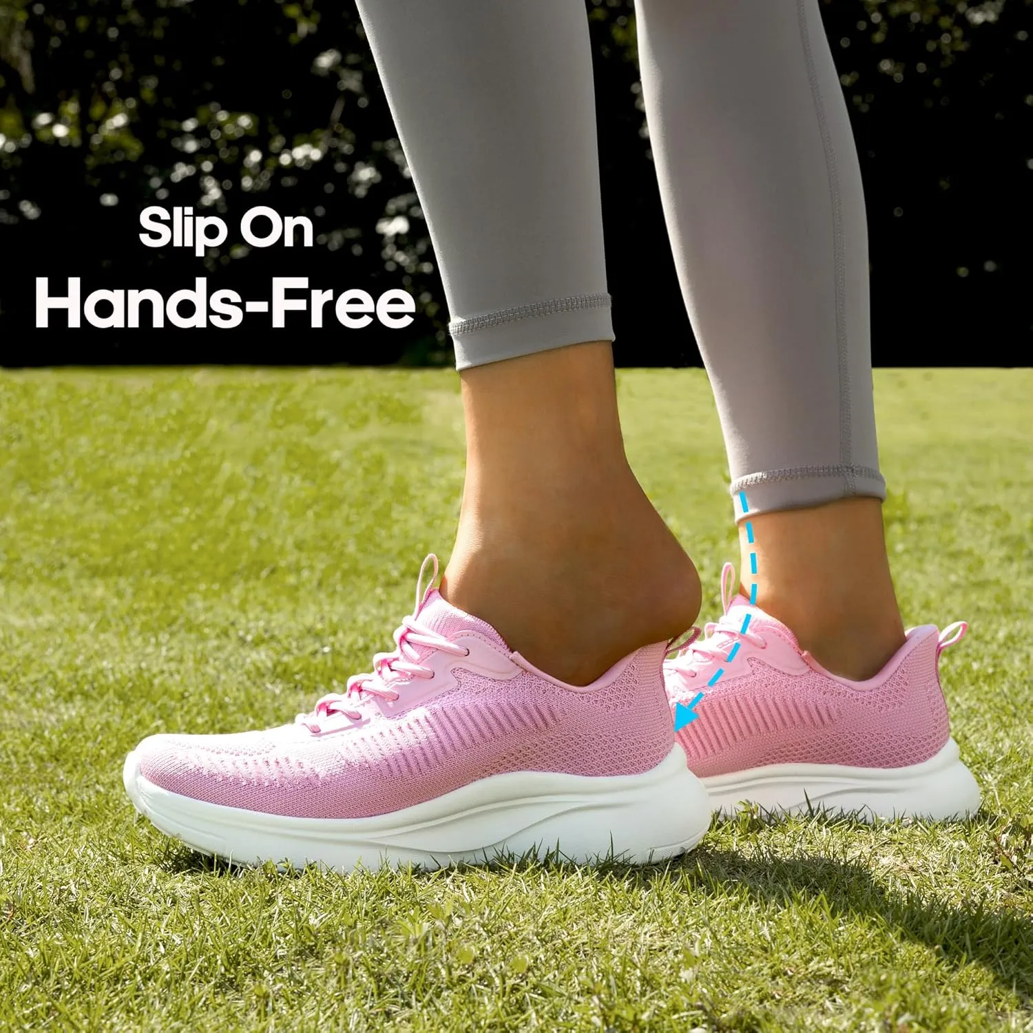 NORTIV 8 Women's Slip on Walking Shoes Tennis Lightweight Gym Sneakers ActiveFlow Workout Breathable Hands-Free Cross Trainer Comfortable Fashion Sneakers