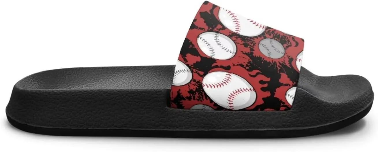 Novelty Patten Kids Cloud Slides Sandals Sports Ball Indoor House Slippers Tractor Print Shower Shoes for Boys Girls Comfort Footbed Slipper Open Toe Outdoor Sandal