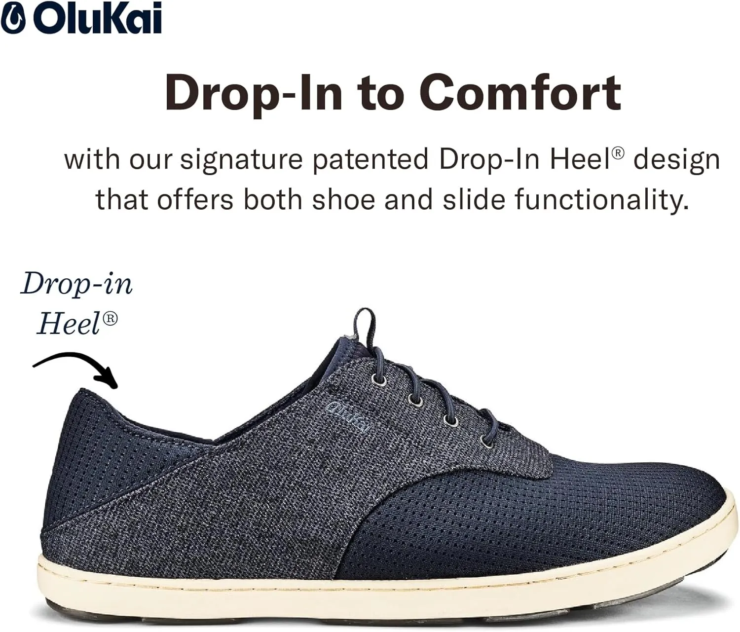 OLUKAI Nohea Moku Men's No Tie Boat Shoes, Breathable & Quick Dry Mesh, Effortless Design & Barefoot Wearability, All-Day Comfort & Support