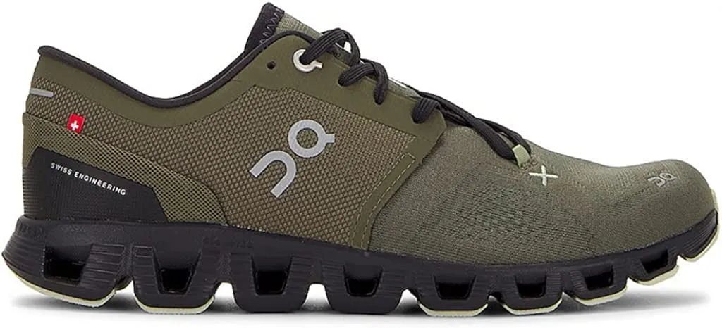 On Men's Cloud X 3, Olive/Reseda, Green, 11.5 Medium US