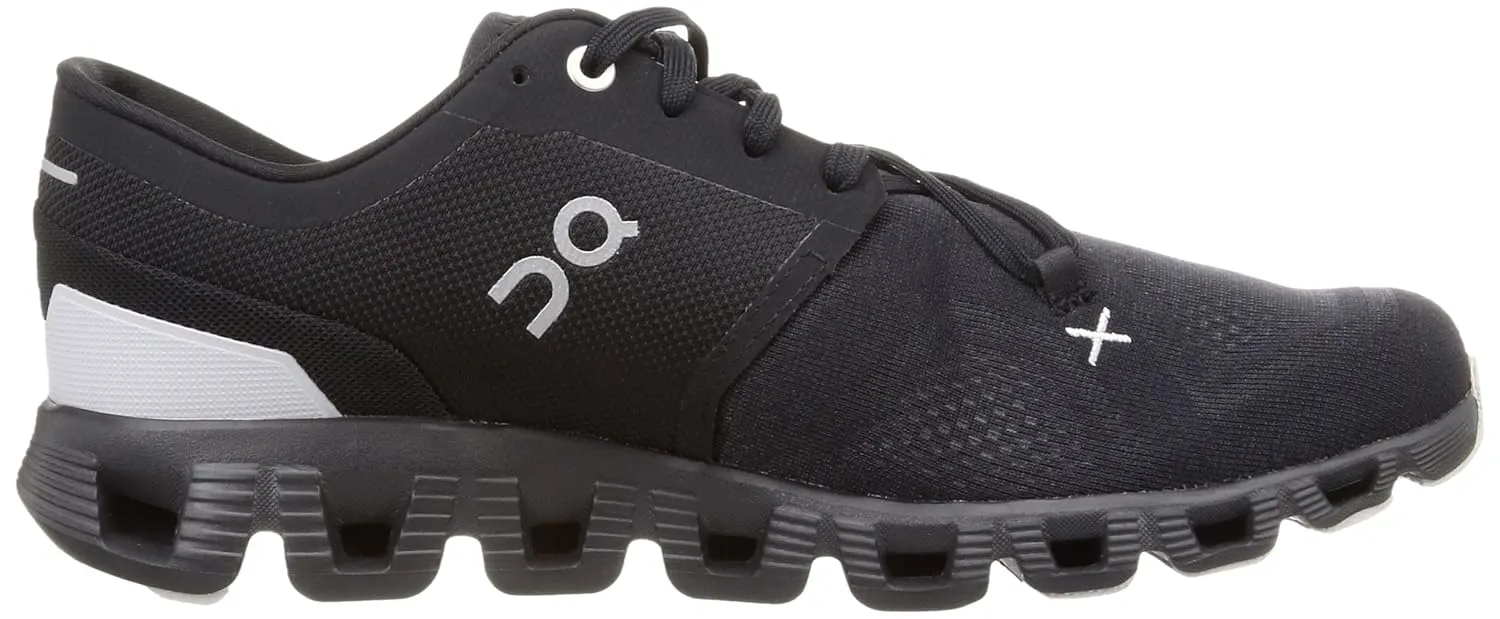 On Men's Cloud X 3 Sneakers, Black, 11.5 Medium US
