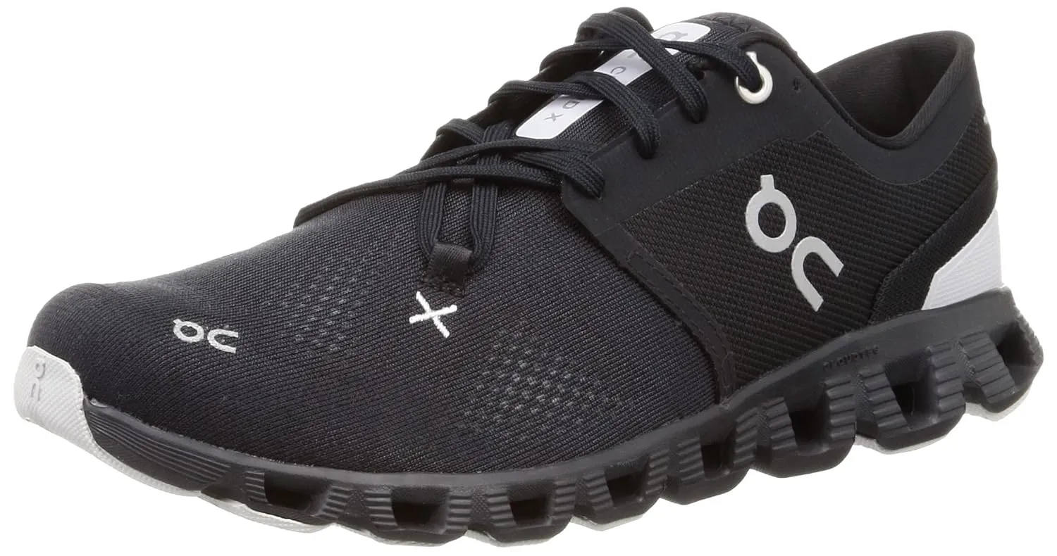 On Men's Cloud X 3 Sneakers, Black, 11.5 Medium US