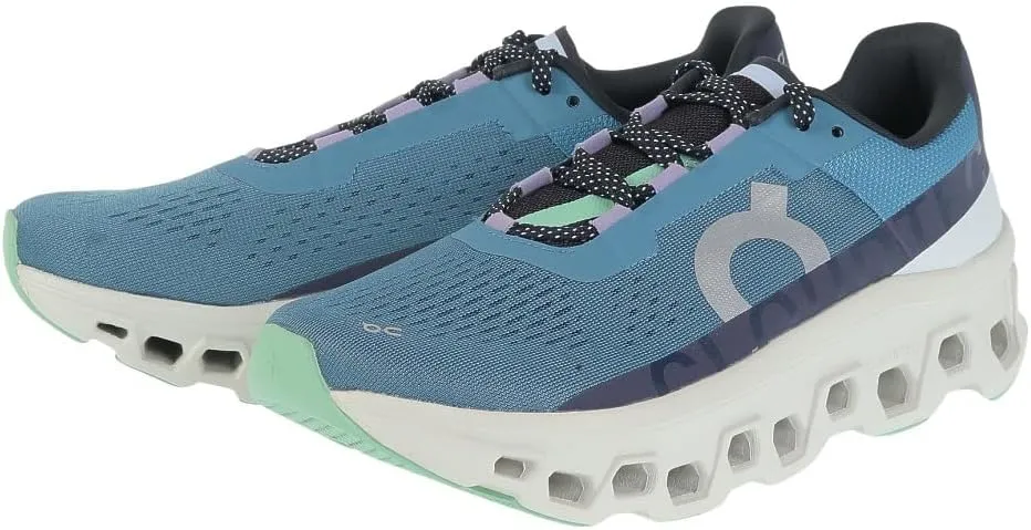 On Men's Cloudmonster 1 Running Shoes, Dust/Vapor, 8.5 US