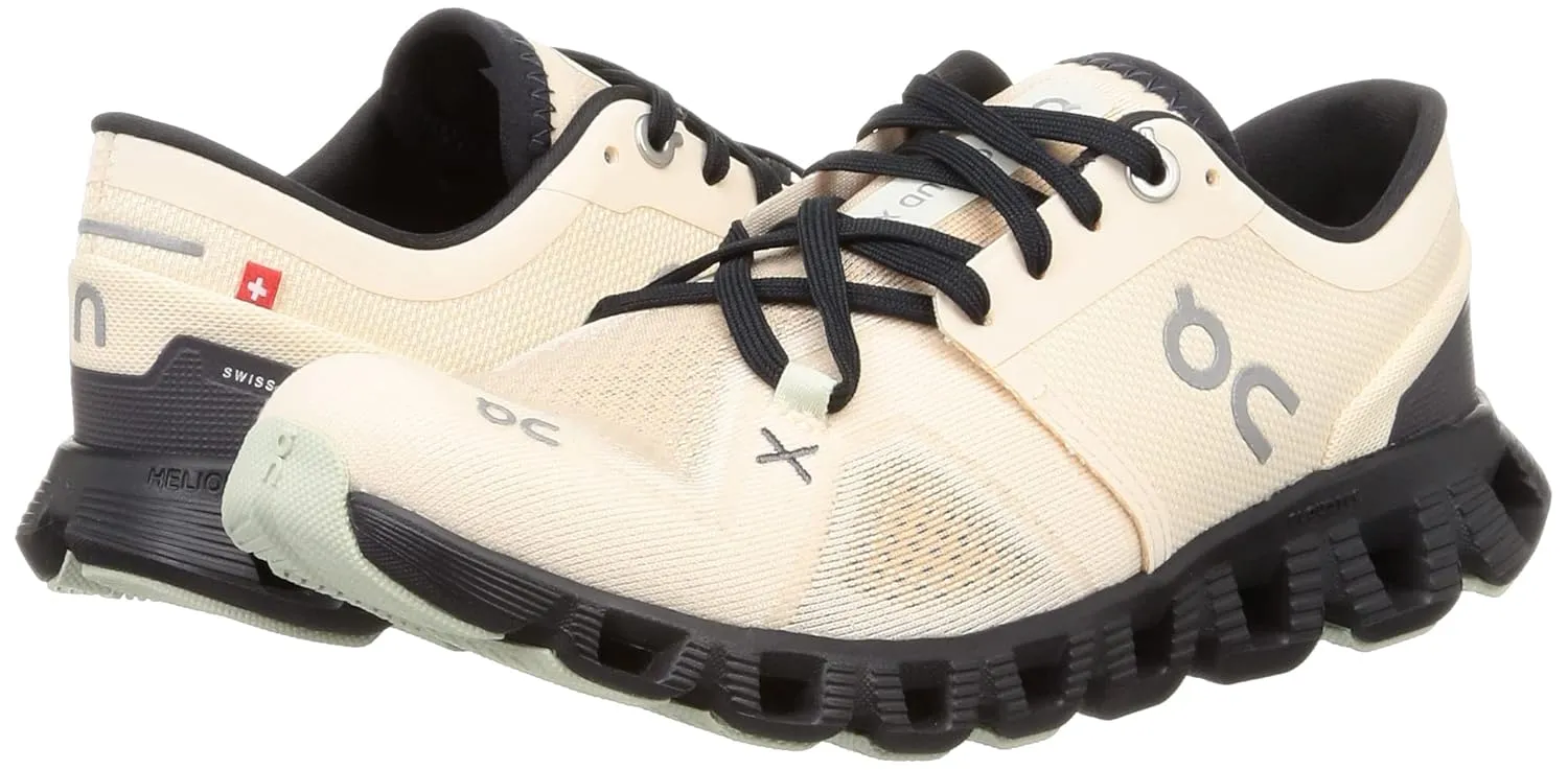 On Women's Cloud X 3 Sneakers, Fawn/Magnet, 6