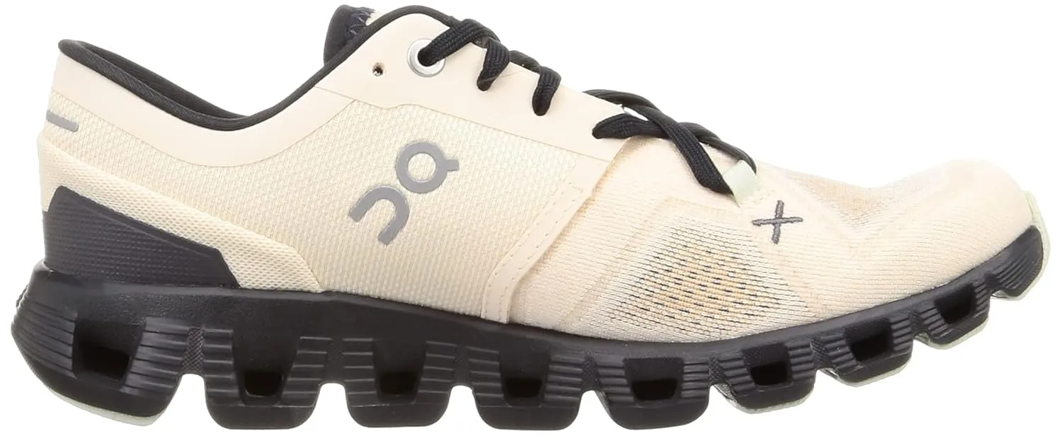 On Women's Cloud X 3 Sneakers, Fawn/Magnet, 6