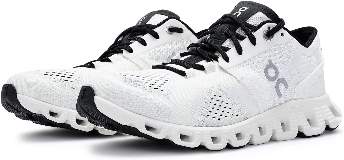 On Women's Cloud X Sneakers, White/Black, 5 M