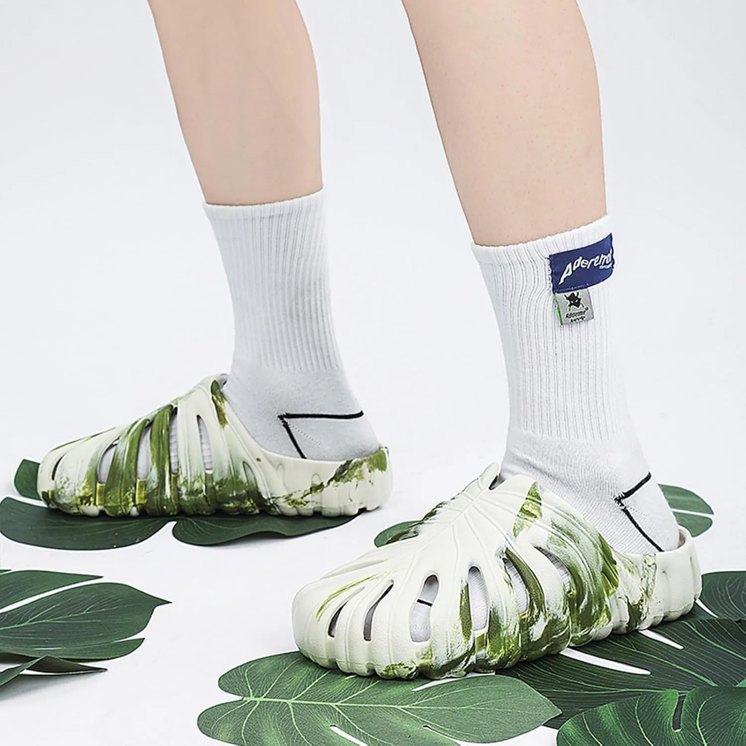 Optigard Monstera Slippers for Women and Men,Monstera EVA Thick Sole Pillow Slippers,Non Slip Quick Drying Breathable Beach Monstera Slides