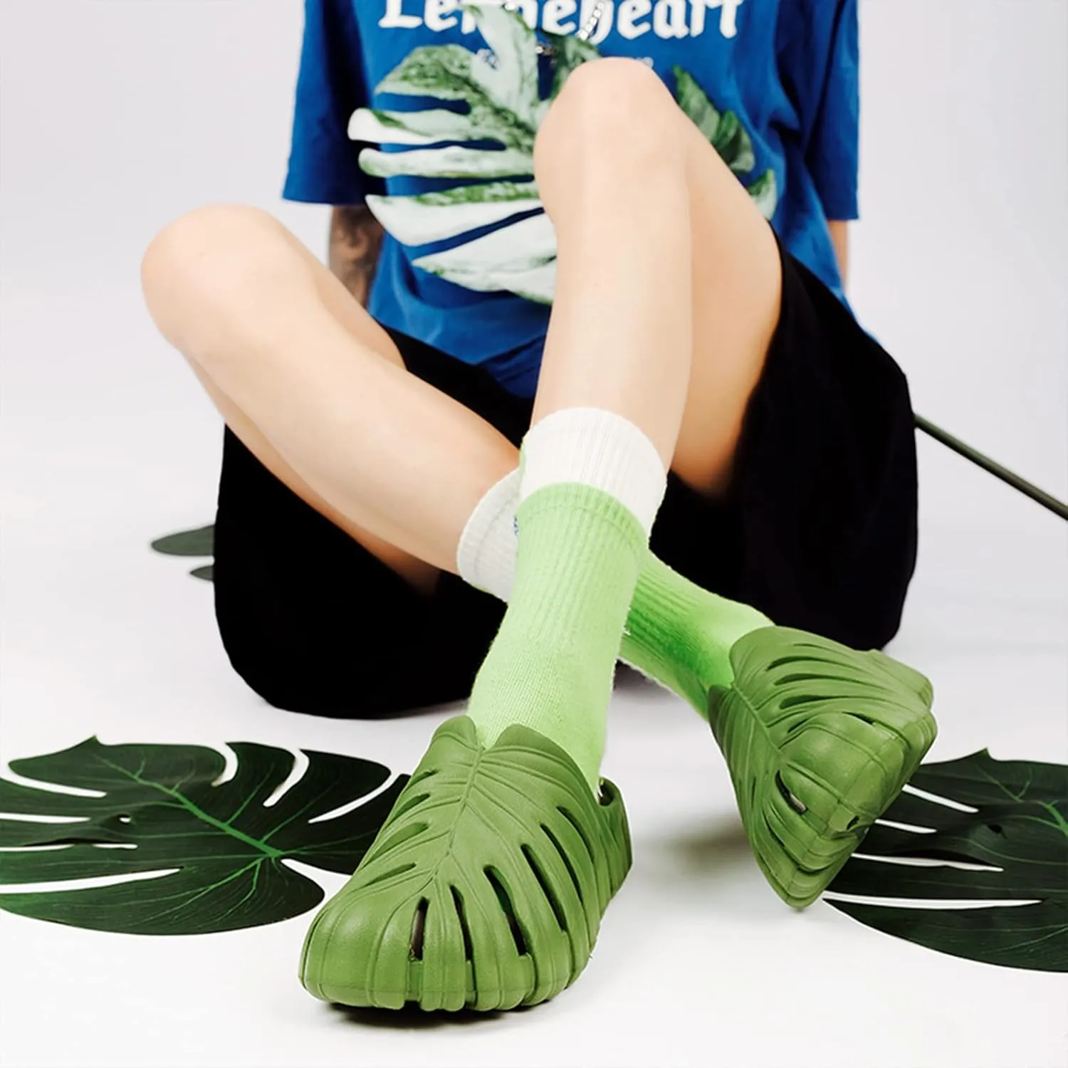 Optigard Monstera Slippers for Women and Men,Monstera EVA Thick Sole Pillow Slippers,Non Slip Quick Drying Breathable Beach Monstera Slides