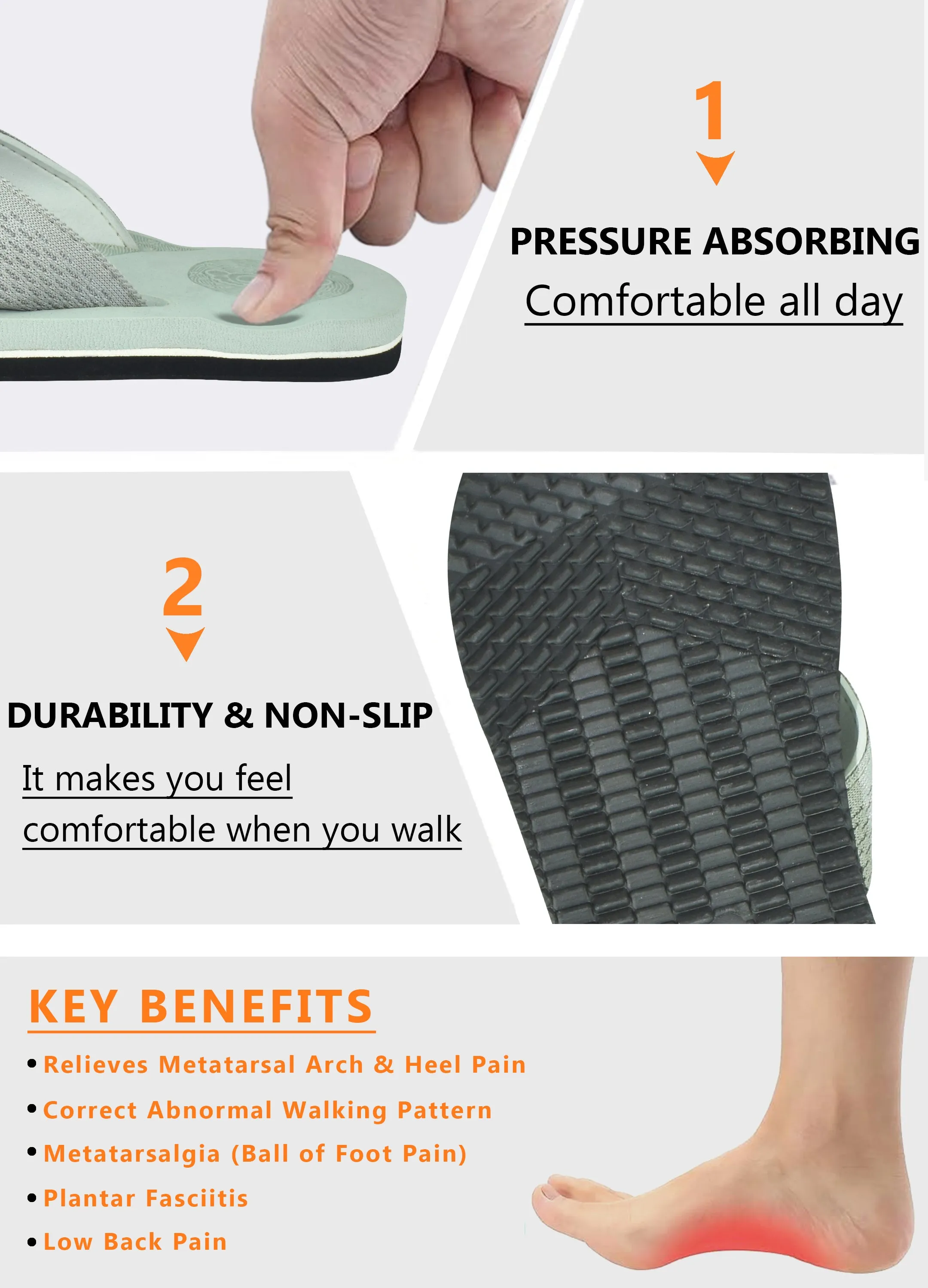 Ortho Cheer Men's Orthopedic and Diabetic Friendly Super Soft, Lightweight & Comfortable Slipper