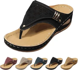 Orthopedic Sandals, Breathable Mesh Sports Sandals With Non-Slip Sole, Women's Thick-Soled Wedge Heel Slippers