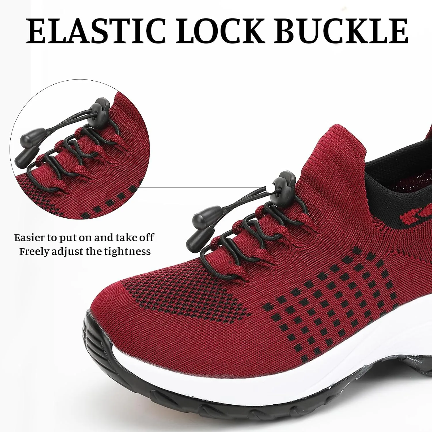 Orthopedic Sneakers Breathable Women Slip on Trainers Comfortable Shoes for Women Stretch Cushion Athletic Shoe Unisex Casual Thick Bottom Walking Shoe