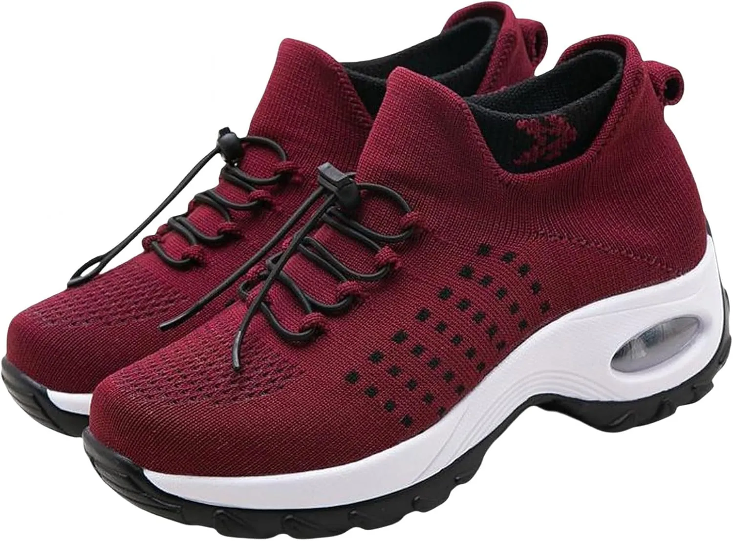 Orthopedic Sneakers Breathable Women Slip on Trainers Comfortable Shoes for Women Stretch Cushion Athletic Shoe Unisex Casual Thick Bottom Walking Shoe