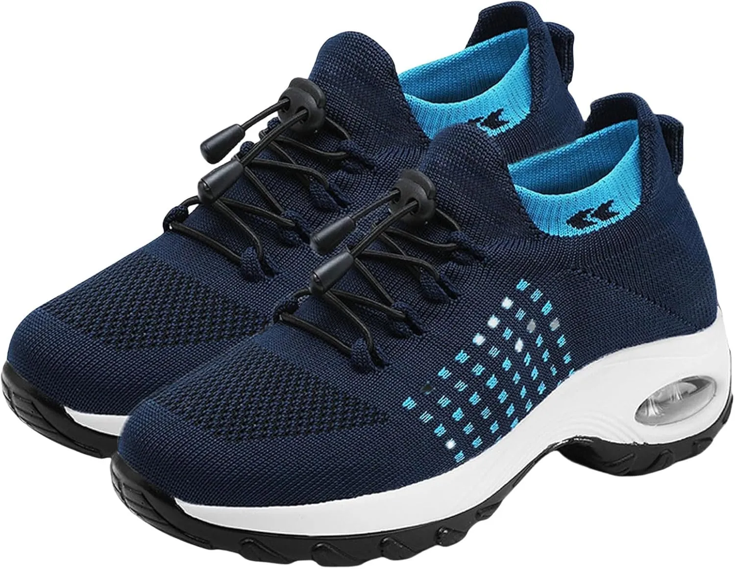 Orthopedic Sneakers for Women Men Comfortable Breathable Walking Shoes,Soft Damping Air Cushion Footwear Anti-Skid Waterproof Soles Sneakers,Elastic Strap Running Shoes Unisex with Arch Support