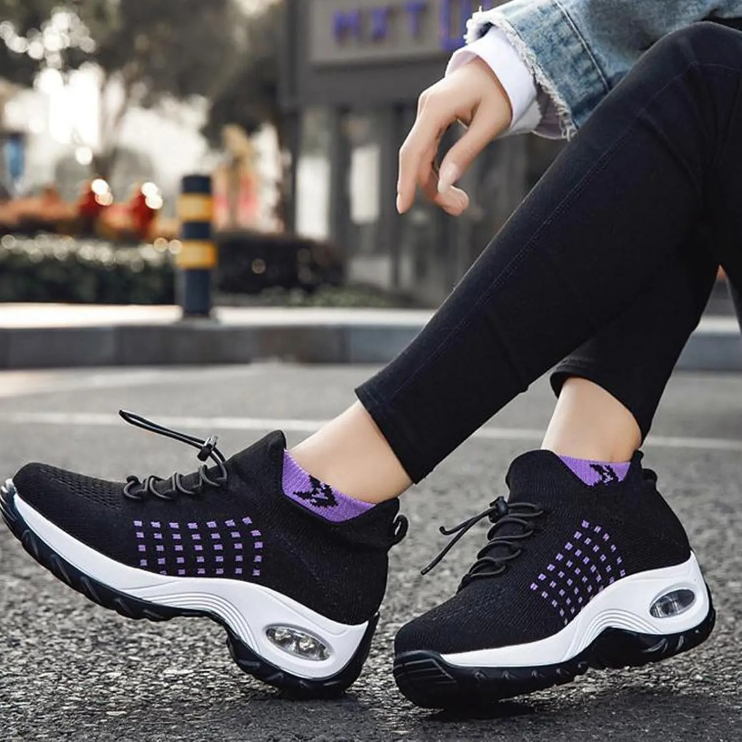 Orthopedic Sneakers for Women Slip-On Breathable Mesh Trainers Fashion Comfortwear Ortho Shoes Casual Ladies Air Cushion Athletic Shoes Lightweight Breathable Walk Shoe