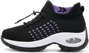 Orthopedic Sneakers for Women Slip-On Breathable Mesh Trainers Fashion Comfortwear Ortho Shoes Casual Ladies Air Cushion Athletic Shoes Lightweight Breathable Walk Shoe