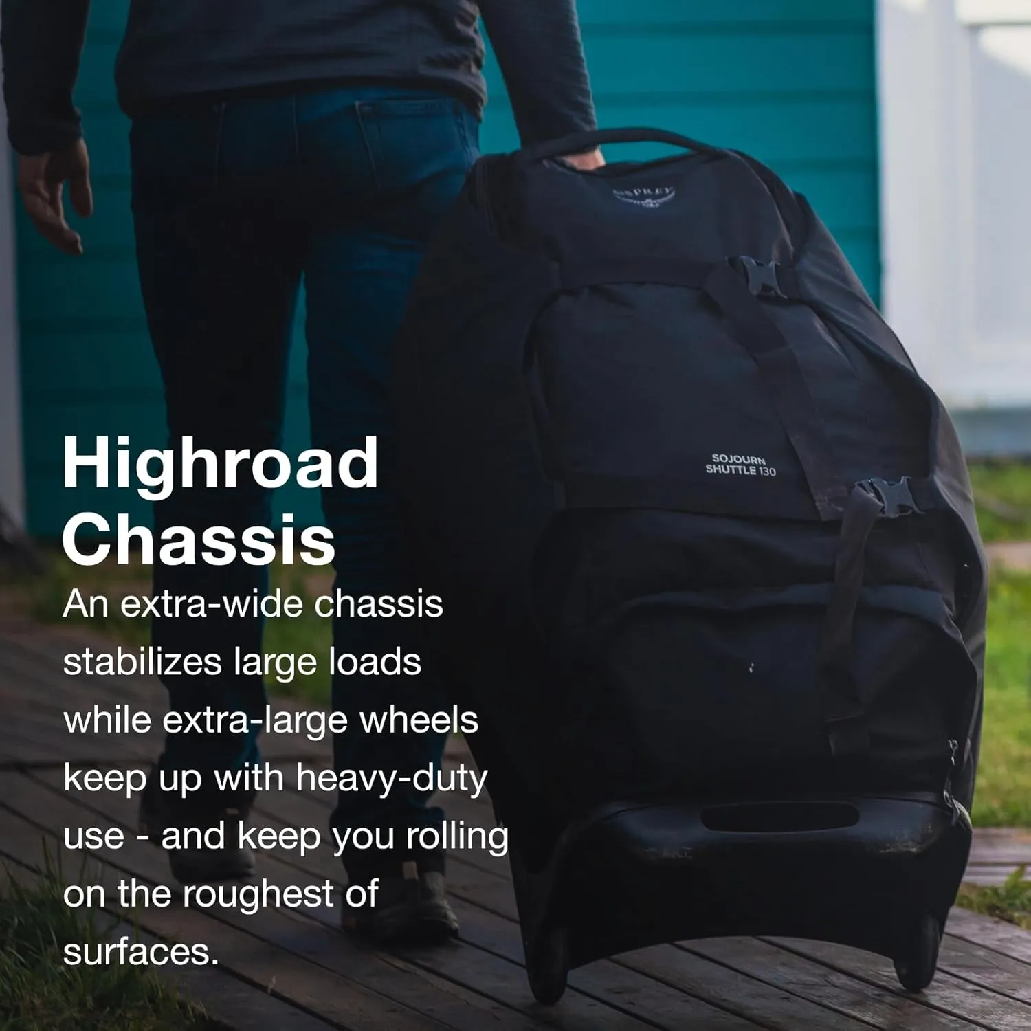 Osprey Sojourn Shuttle 30"/100L Wheeled Duffel Luggage, Koseret Green