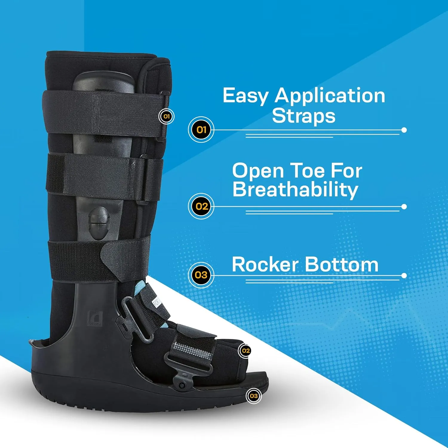Ossur Formfit Walker Boot with Air - Medical Grade Walking Boot for Broken Foot, Sprained Ankle & Stable Fractures | Breathable Walker Boot for Strains, Sprains & Immobilization (Low Top/X-Large)
