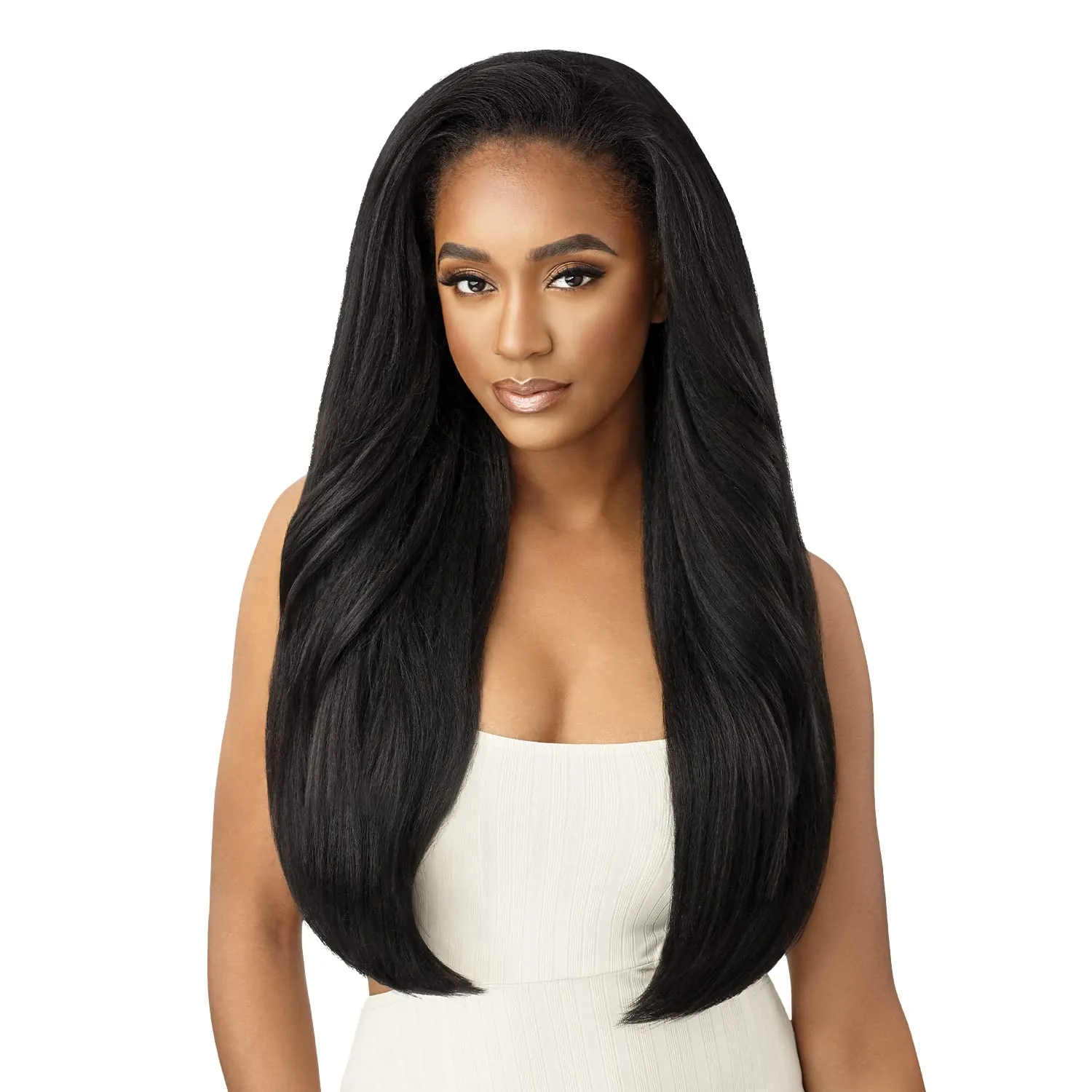 Outre New Half Wig Cap Lays Flat Quick Weave NEESHA H303 (1B)