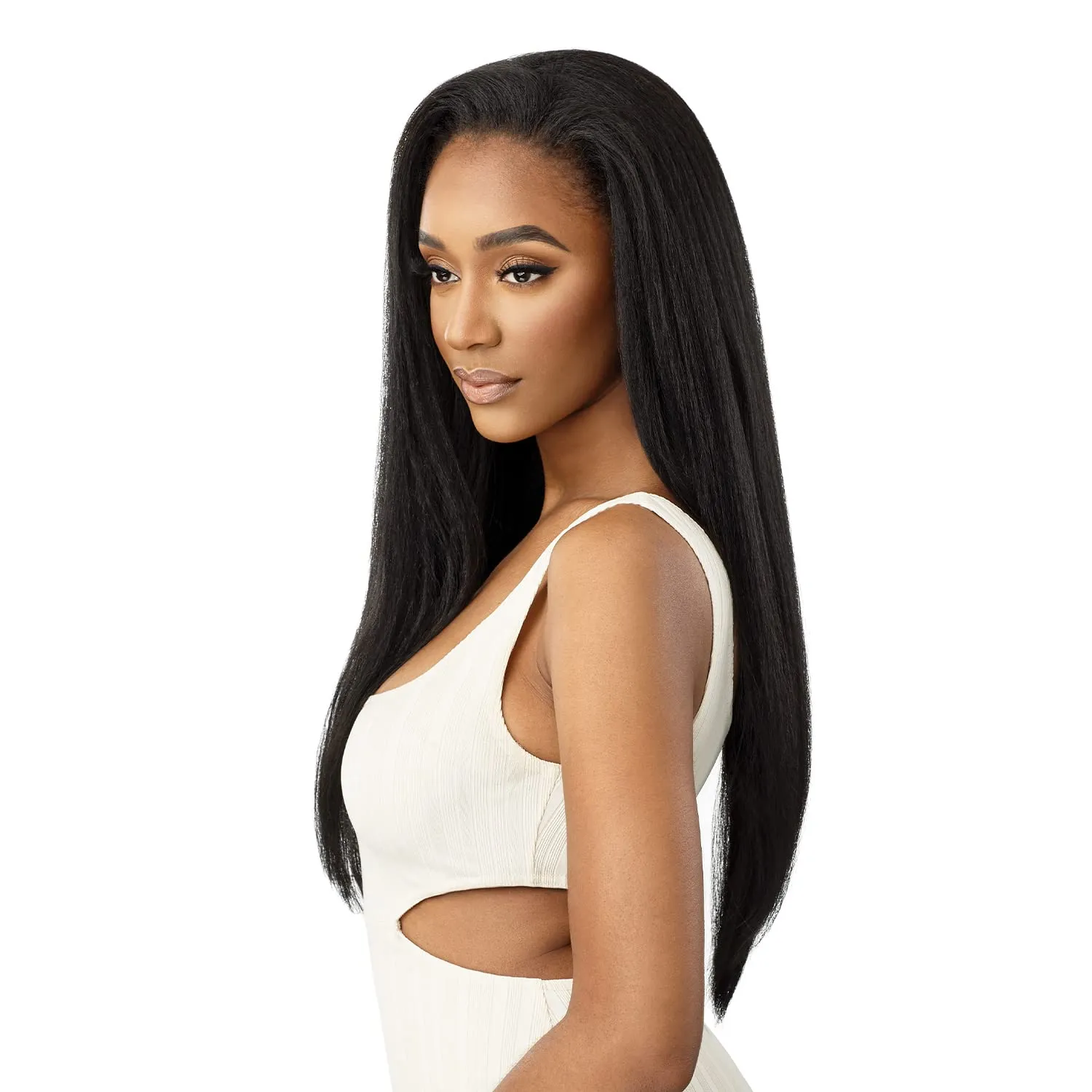 Outre New Half Wig Cap Lays Flat Quick Weave NEESHA H303 (1B)