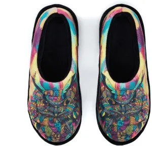 Owl Slippers for Women Comfortable Fluzzy Memory Foam House Slides Indoor Home Shoes with Non-Slip Rubber Soles