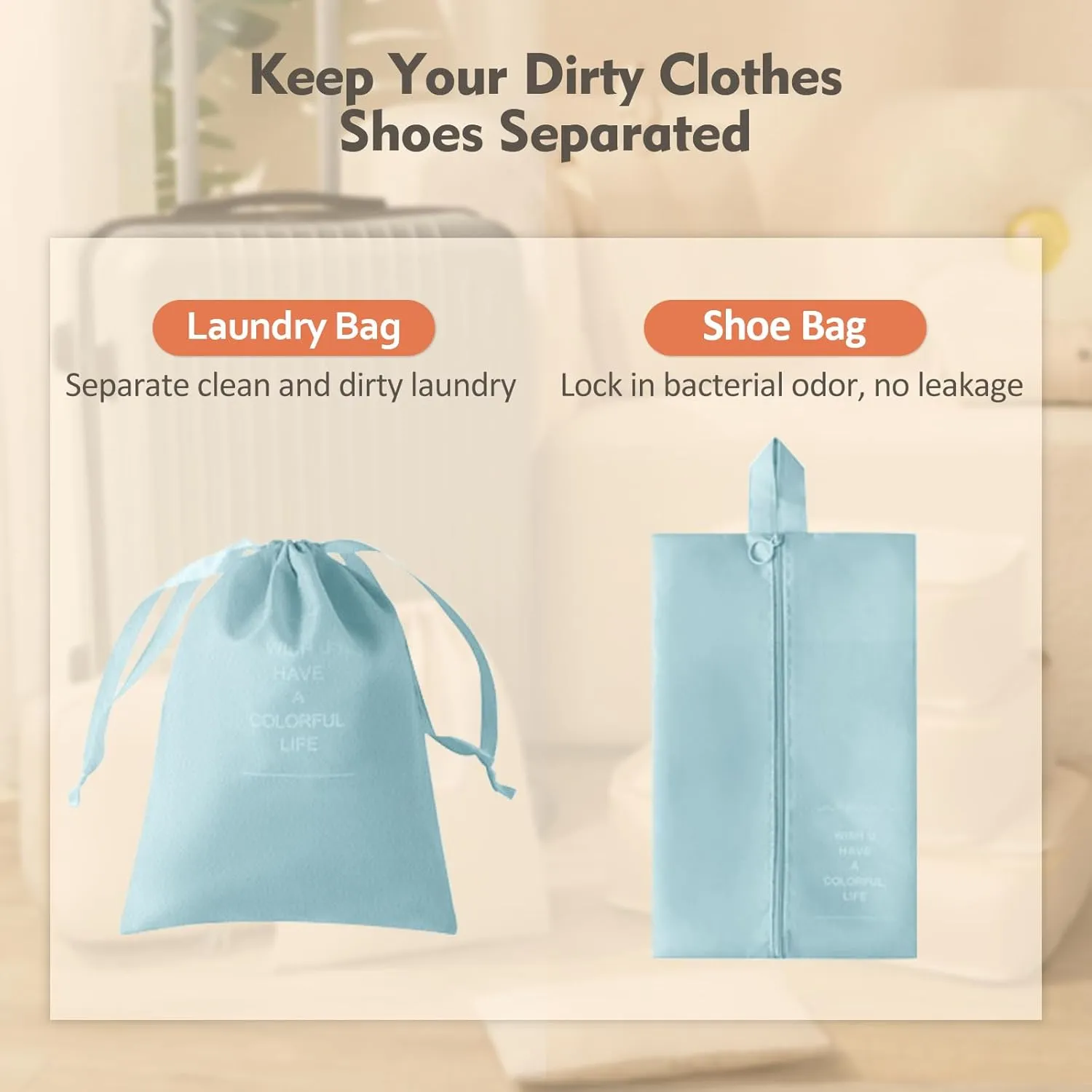 Packing Cubes for Travel - 8 Set Luggage Organizer Bags for Family, Mesh Breathable Travel Essentials Bags Set Durable Travel Packing Cubes for Suitcases