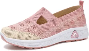 Padgene Women Walking Shoes Sock Sneakers Slip-On Breathable Mesh Trainers Women's Comfortable Casual Ladies Air Cushion Athletic Shoes Running Jogging Shoes