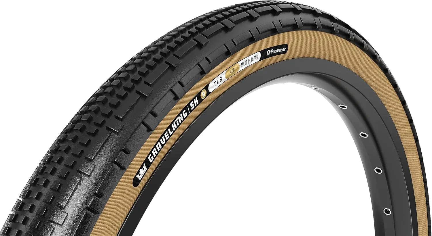 Panaracer GravelKing SK R Tire - 700 x 45, Tubeless, Folding, Black/Amber