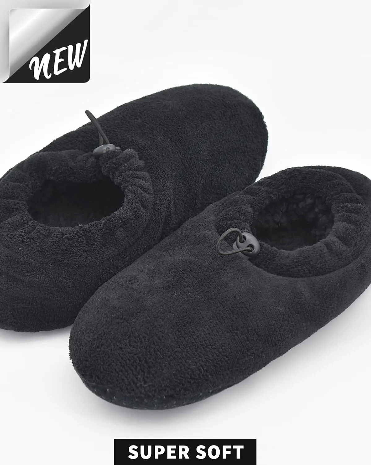 Panda Bros Mens Slipper Socks With Non Skid Bottoms, Warm Slipper Socks With Grippers For Men, Fuzzy House Slippers