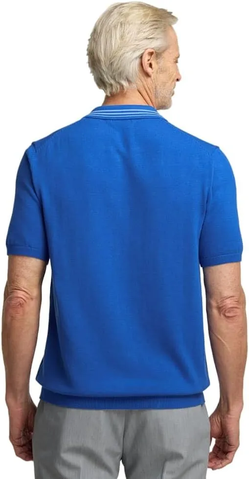 Paul Fredrick Men's Cotton Full Zip Polo