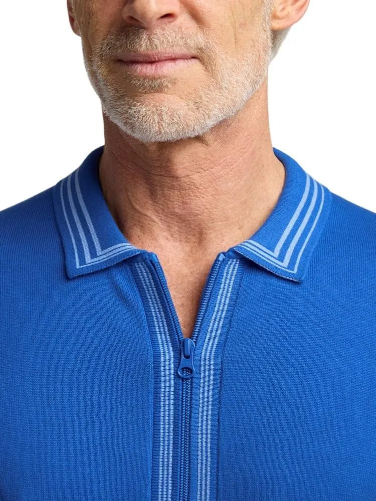 Paul Fredrick Men's Cotton Full Zip Polo