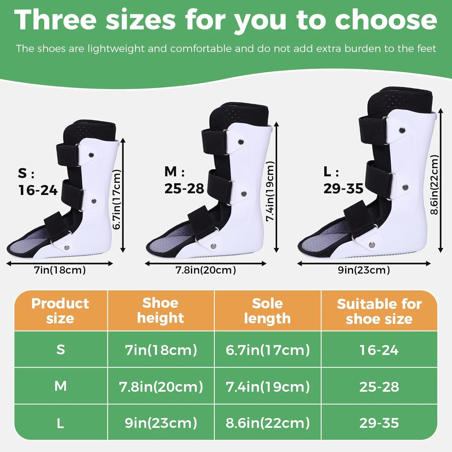 Pediatric Walking Boot For Kids,Fracture Boot for Kids, Orthopedic Support Shoe for Youth Ankle Break Injury, Kid's Stress Metatarsal Bone Fracture, Broken Foot or Toe Recovery Cast, Left(L)
