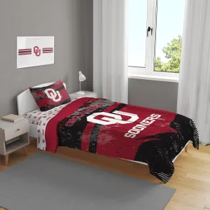 Pegasus Sports NCAA Slanted Stripe 4 PC Twin Bed in a Bag
