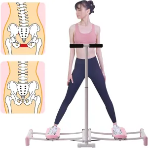 Pelvic Floor Muscle Workout Fitness Equipment Adjustable Muscle Thigh Trainer Weight Loss and Leg Slimming Exercise Devices Anti Slip Pedal 100kg with Adjustable Lever Hip Joint Trainer