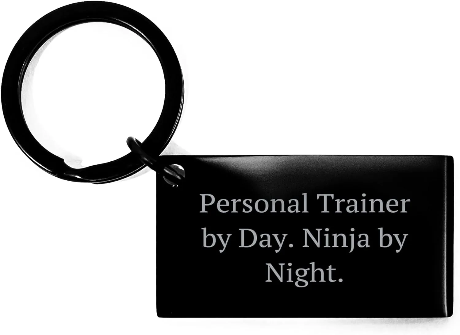 Personal Trainer Keychain, Funny Quote 'Personal Trainer By Day. Ninja By Night.' Gifts for Men, Unique Keychain for Father's Day