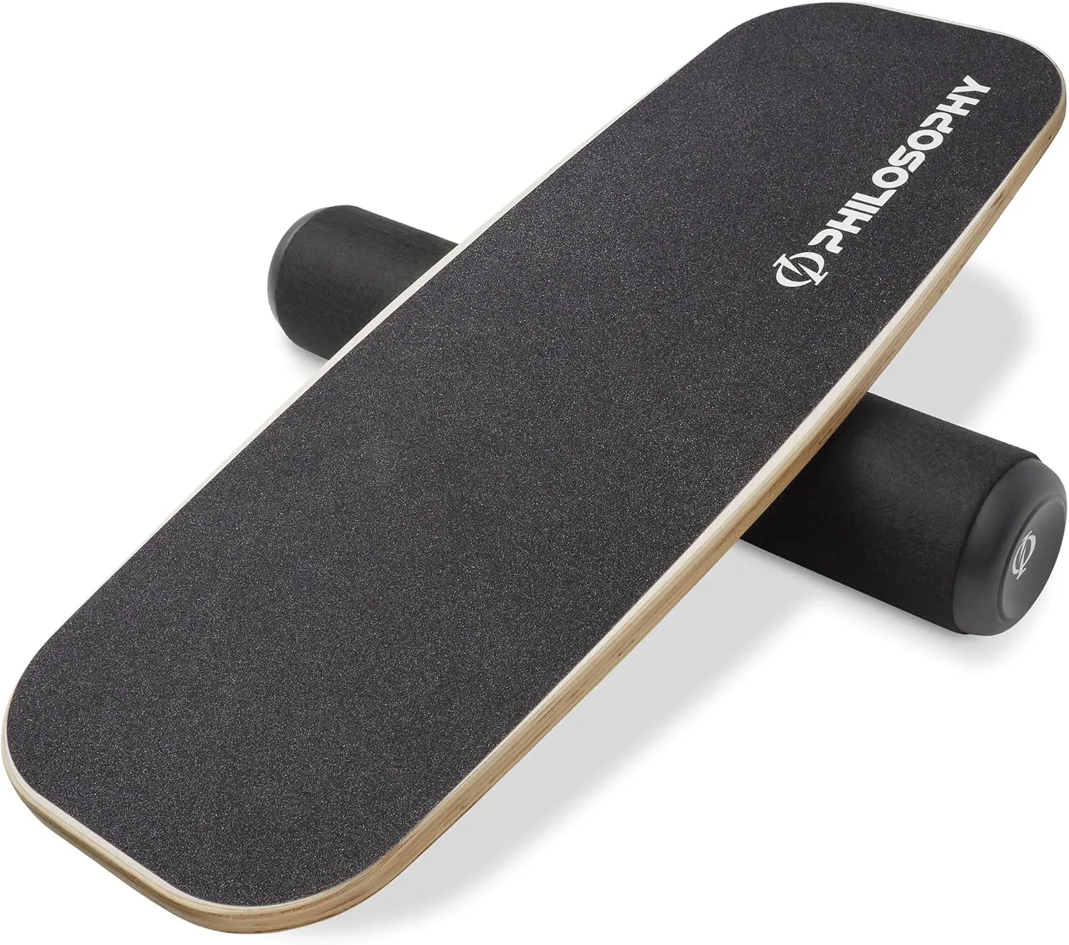 Philosophy Gym Balance Board - Wooden Balance Trainer with Adjustable Stoppers