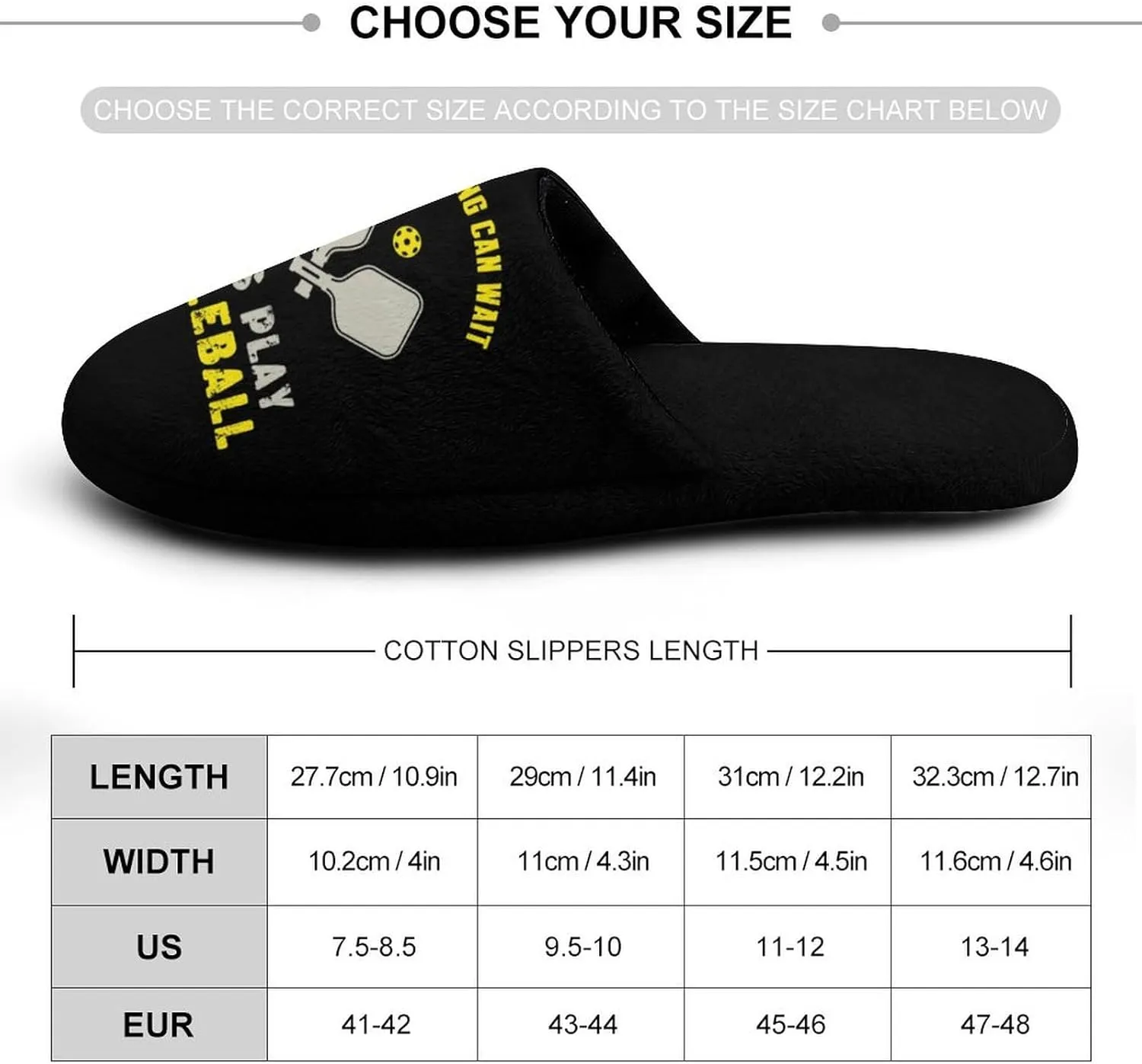 Pickleball Lover Vintage Men's Slipper Non Slip Comfortable Winter Warm Home Shoes Indoor Slippers
