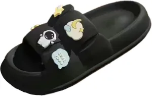 Pillow Slippers for Women Non-Slip Quick Drying Shower Slides Bathroom Sandals Thick Sole Astronaut Decorations