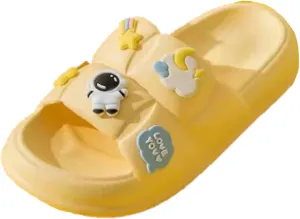 Pillow Slippers for Women Non-Slip Quick Drying Shower Slides Bathroom Sandals Thick Sole Astronaut Decorations