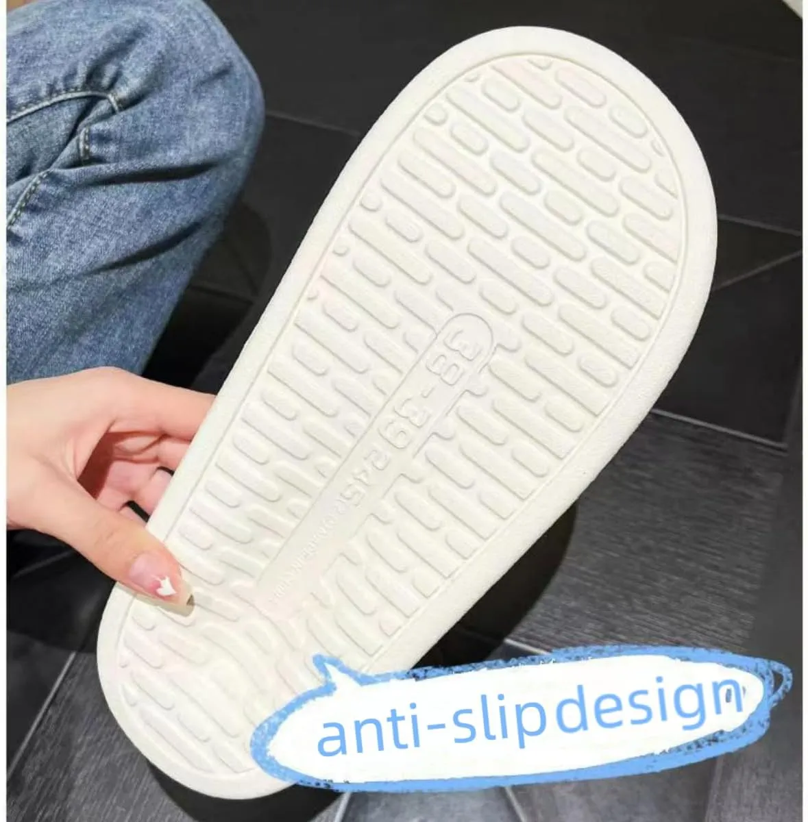 Pillow Slippers for Women Non-Slip Quick Drying Shower Slides Bathroom Sandals Thick Sole Astronaut Decorations