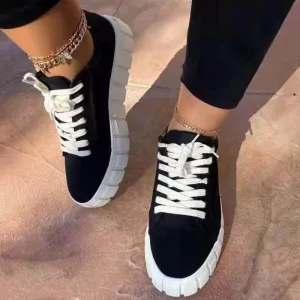 Pinterest Women Sneaker Light Breathable Vulcanized Shoes Platform Lace