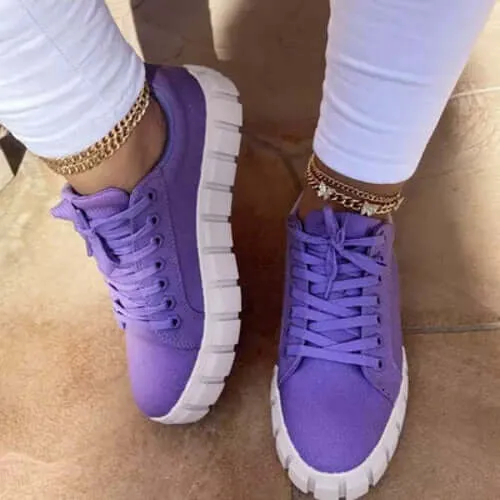 Pinterest Women Sneaker Light Breathable Vulcanized Shoes Platform Lace
