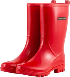 planone Mid Calf Waterproof Rain Boots For Women Anti-Slipping Garden Shoes Comfortable Insoles Stylish Light Rain Shoes Outdoor Work Shoes