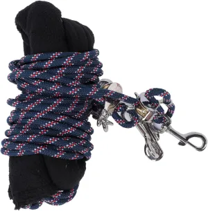 plplaaoo Adjustable Horse Training and Lunging Aid with Rear Fleece Cover Easy Rope Adjustment Horse Balance Training Rope for Horse Lunging and Training Polyester Stainless Steel Fleece