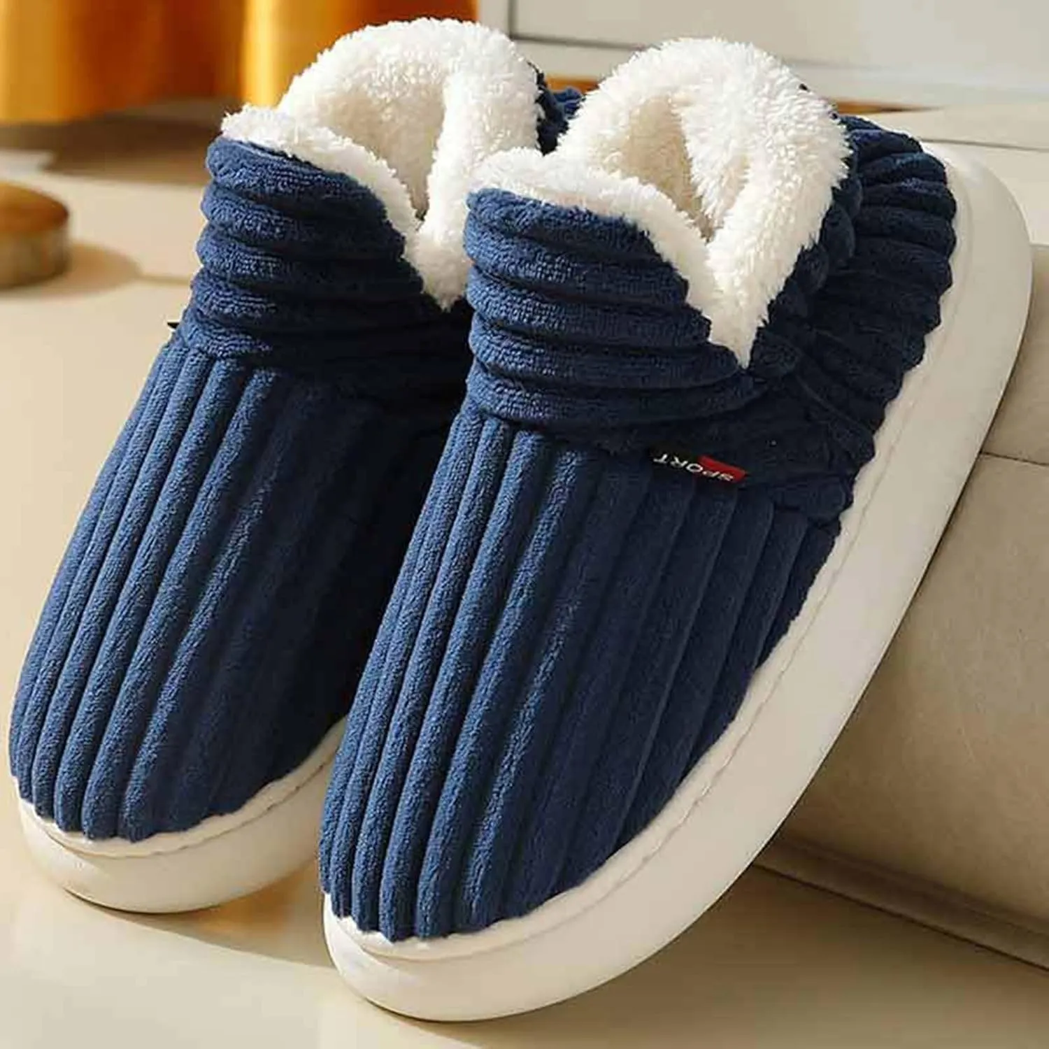 Pluffi Slipper Booties Women Pluffi Cozy Stylish Slipper Winter Fuzzy Warm Thick-Soled Plush House Cloud Slides Men Women