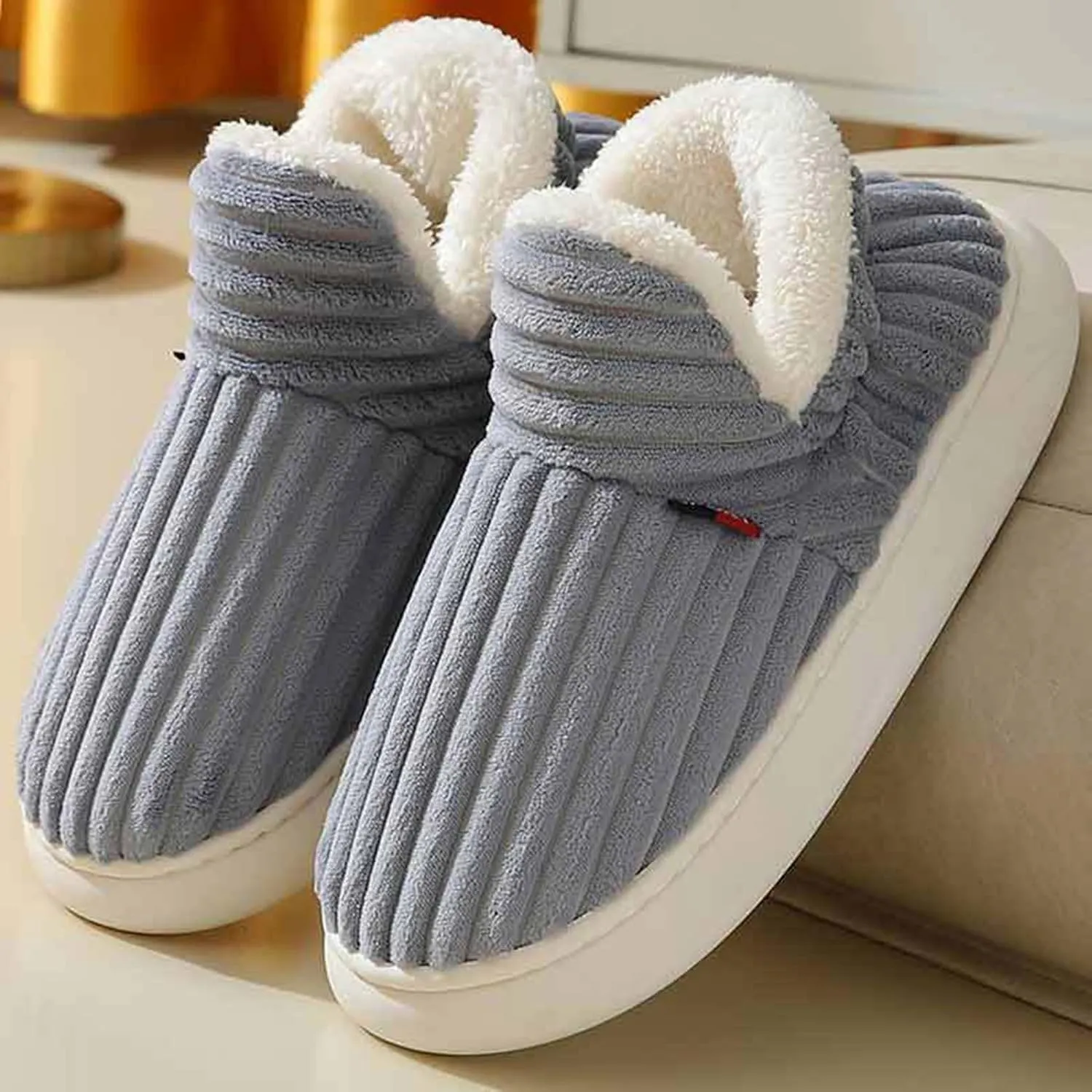 Pluffi Slipper Booties Women Pluffi Cozy Stylish Slipper Winter Fuzzy Warm Thick-Soled Plush House Slides Men Women