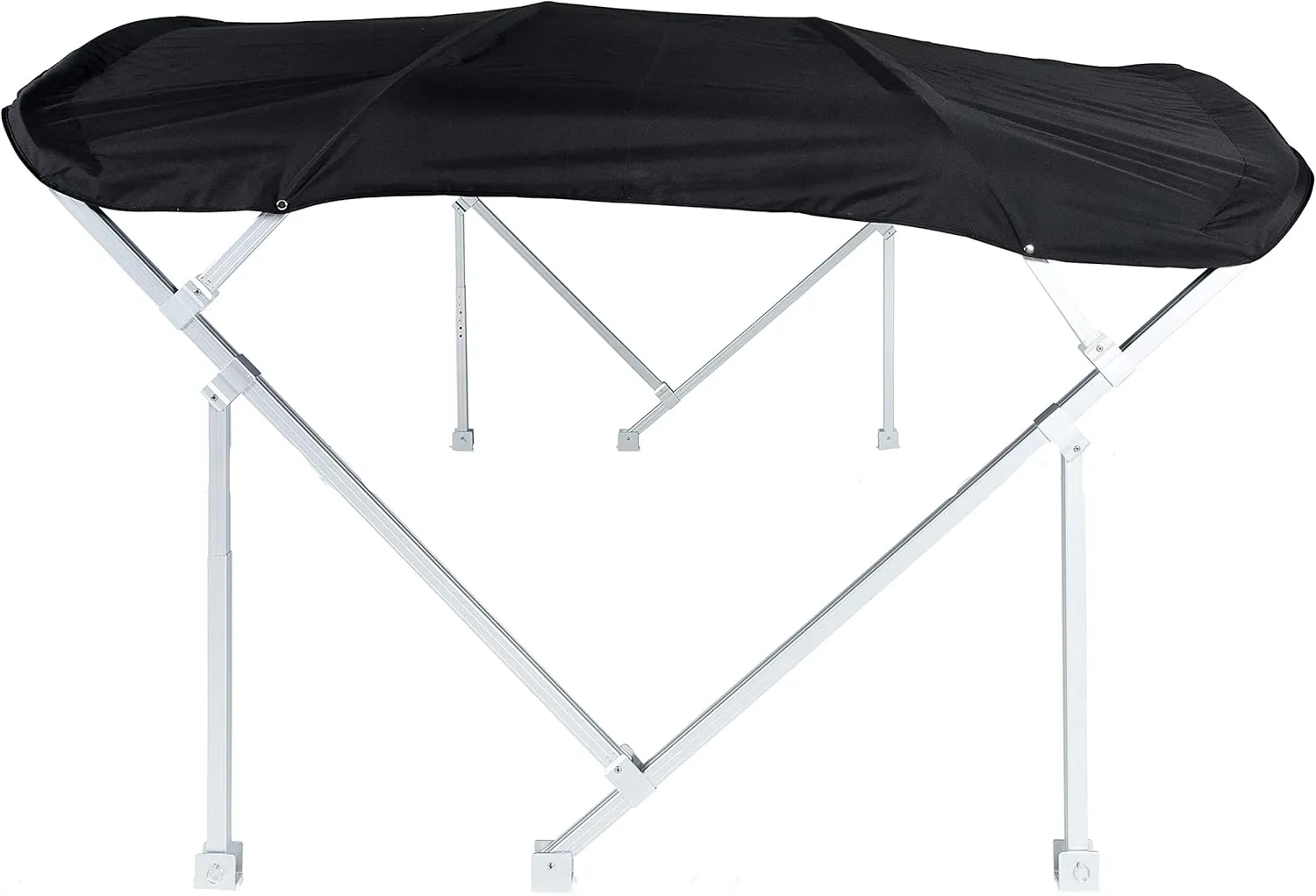 Pontoon Bimini Top and Boot Only, Boat Canopy Top and Boot 8' x 10' x 1.25 (Black)