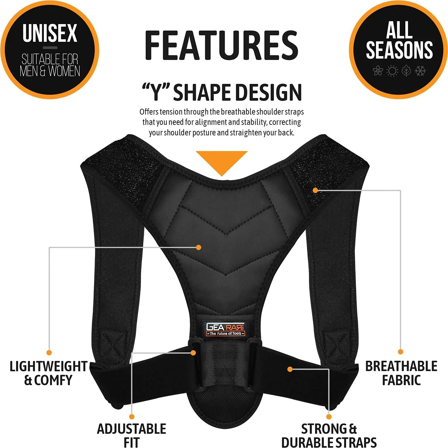 Posture Corrector for Men and Women, Bodywellness Fix Upper Back Brace for Clavicle Support, Adjustable Back Straightener and Providing Pain Relief from Neck, Back & Shoulder Under Clothes (Regular)