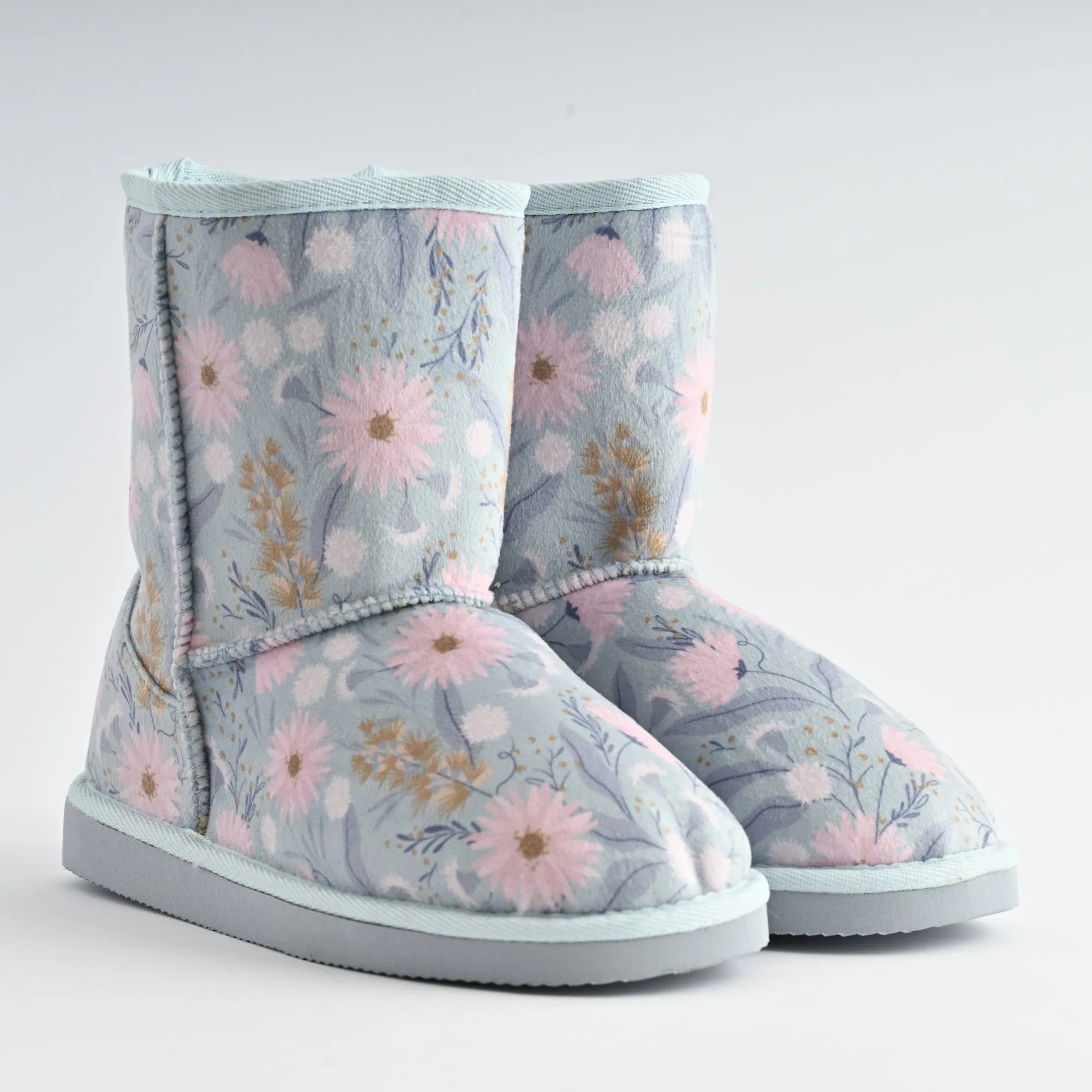 Printed Slipper Boots - MEADOW DREAM