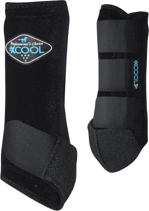 Professional's Choice 2XCOOL Sports Medicine Horse Boots | Protective & Breathable Design for Ultimate Comfort, Durability & Cooling in Active Horses | 2 Pack (BLACK, LARGE)