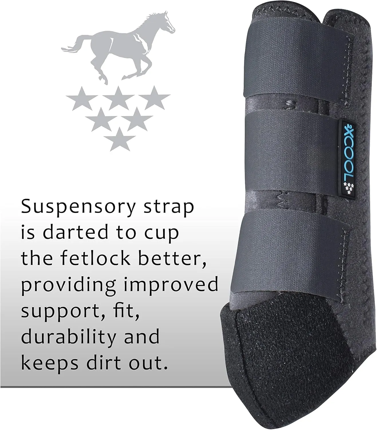 Professional's Choice 2XCOOL Sports Medicine Horse Boots | Protective & Breathable Design for Ultimate Comfort, Durability & Cooling in Active Horses | 2 Pack (Charcoal, Medium)